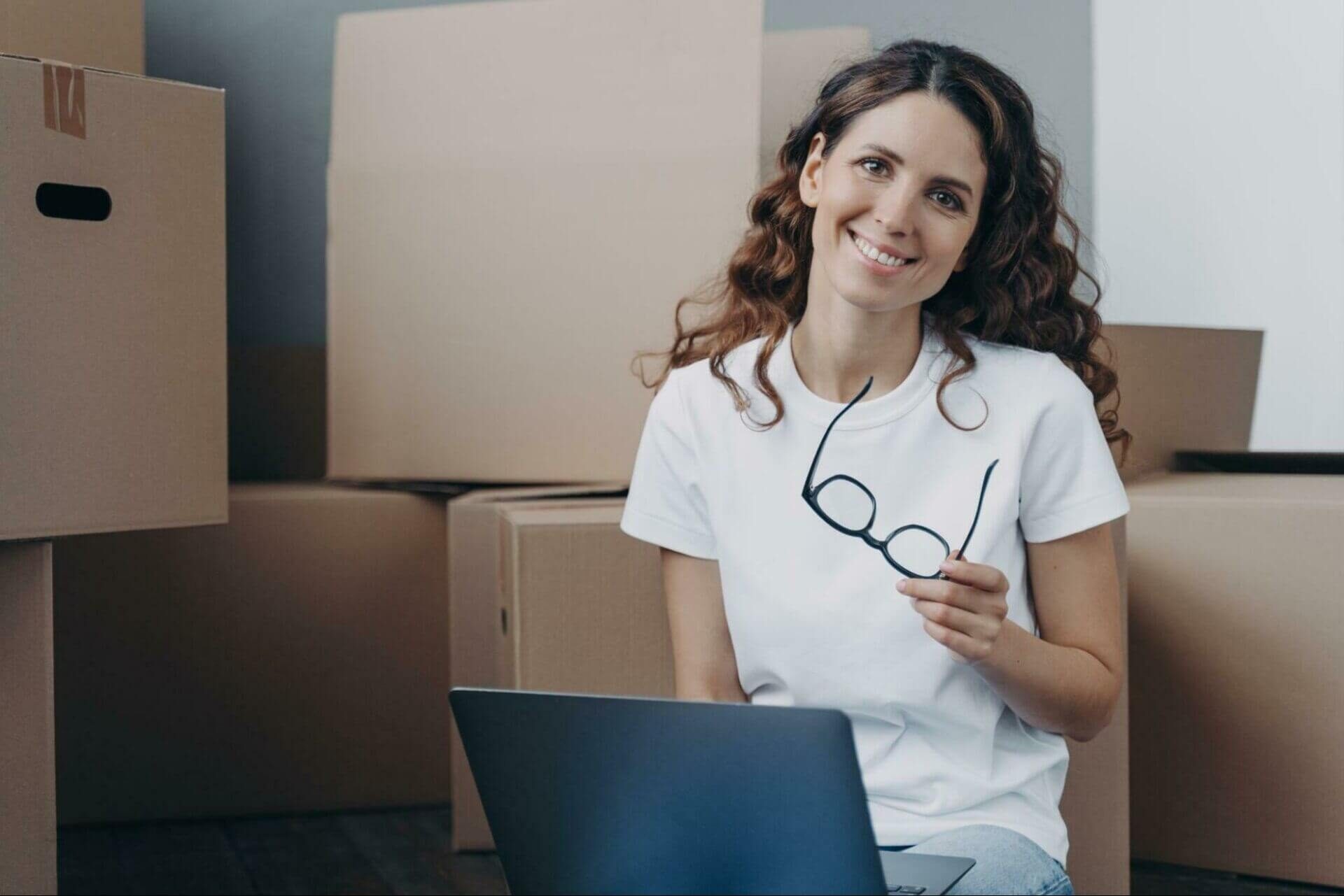 Woman happy after corneal cross linking treatment